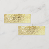 Gouden Glitter Hedendaagse Hair Stylist Skinny Kaa Mini Visitekaartje (Voorkant / Achterkant)