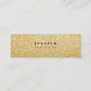 Gouden Glitter Hedendaagse Hair Stylist Skinny Kaa Mini Visitekaartje