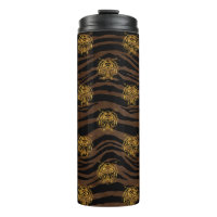 Gouden glitter jungle tijger patroon