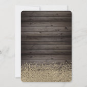 Gouden Glitter Jurk,Tiara,Houten 18e Verjaardag Kaart (Achterkant)