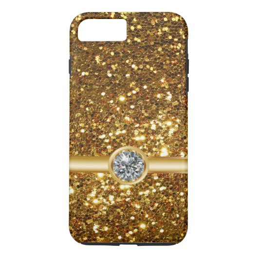 Gouden Glitter Juweel Case-Mate iPhone Case (Achterkant)