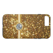 Gouden Glitter Juweel Case-Mate iPhone Case (Achterkant (Horizontaal))