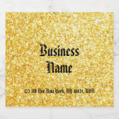 Gouden Glitter Kalligrafie Script Sjabloon Drink Bier Etiket (Enkel label)