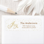 Gouden Glitter Kerst Adreslabels Etiket (Insitu)