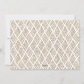 Gouden Glitter Kerst Script Fotolijst Feestdagenkaart (Achterkant)