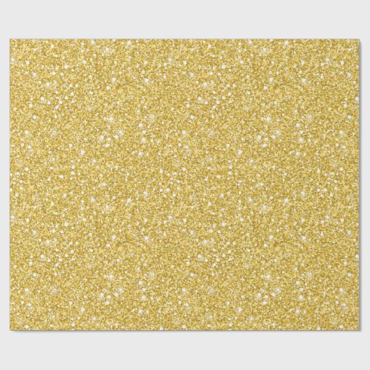 Gouden Glitter Kerst Wrapping Papier (Vlak)