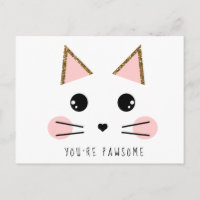 Gouden Glitter Kitty Kat