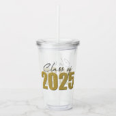 Gouden Glitter Klasse van 2025 Acryl Drinkbeker