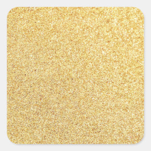 Gouden Glitter Lege Sjabloon Modern Elegant Trendy Vierkante Sticker