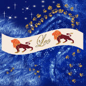 Gouden Glitter Leo Zodiac Verjaardagscadeau Lint