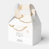 Gouden Glitter lijn Moderne minimale bruiloft Welk Bedankdoosjes (Achterkant)