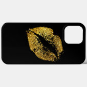 Gouden Glitter Lippen Case-Mate iPhone Case (Achterkant (horizontaal))