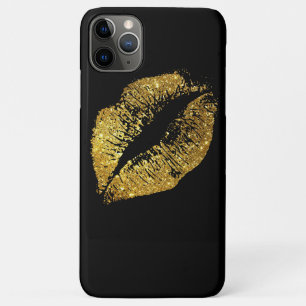 Gouden Glitter Lippen iPhone 11 Pro Max Hoesje