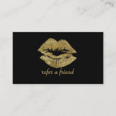 Gouden Glitter Lippen Make-up Artiest Verwijzing (Voorkant)