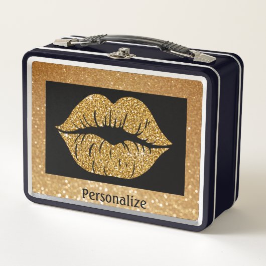 Gouden Glitter Lips Sparkle Trendy Personaliseer (Voorkant)