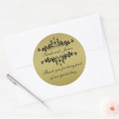 Gouden Glitter look bruiloft gunst dank u label (Envelop)
