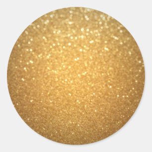 Gouden glitter look elegante lege ovale sticker