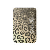Gouden Glitter Luipaard Print Badmat (Voorkant Verticaal)