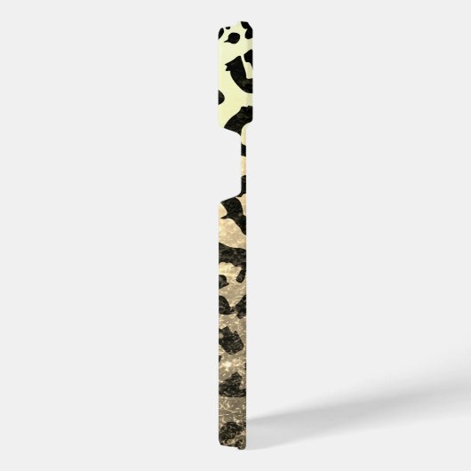 Gouden Glitter Luipaard Print iPhone Hoesje (Rechterkant)