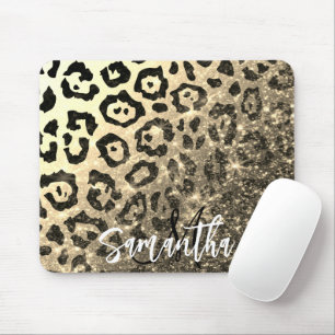 Gouden Glitter Luipaard Print Muismat