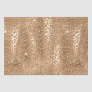 Gouden Glitter Luipaard Vlekken Metaalachtig Dier Tissuepapier
