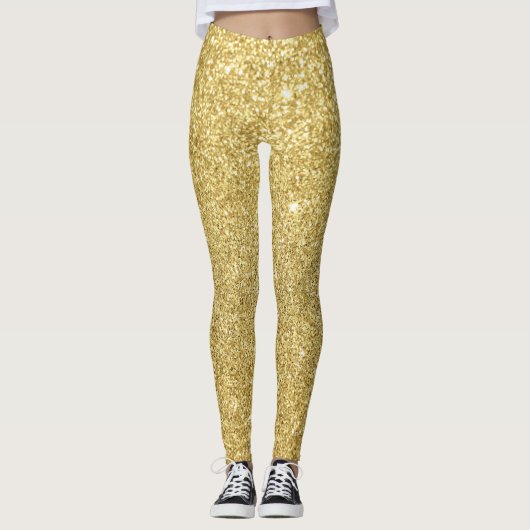 Gouden glitter, luxe, sprankelende achtergrond. leggings (Voorkant)