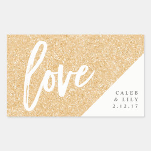 Gouden Glitter Mini Champagne, Mini Wijn, Label