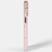 Gouden Glitter Monogram Naam Case-Mate iPhone Case (Achterkant / Rechts)