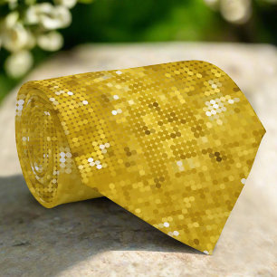 Gouden Glitter Naadloze Patroon Textuur Stropdas