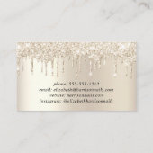 Gouden Glitter Nail Manicure Visitekaartje (Achterkant)