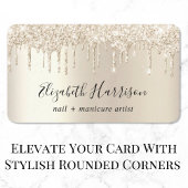 Gouden Glitter Nail Manicure Visitekaartje