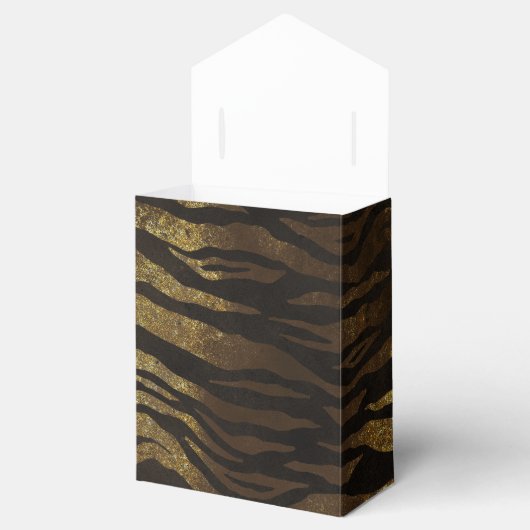 Gouden Glitter Oerwoud Tijger Bedankdoosjes (Geopend)