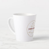 Gouden Glitter Omtrek Kerstboom Latte Mok (Linkerhoek)