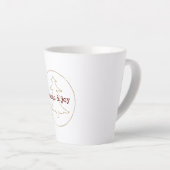 Gouden Glitter Omtrek Kerstboom Latte Mok (Rechterhoek)