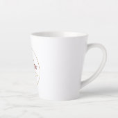 Gouden Glitter Omtrek Kerstboom Latte Mok (Rechts)