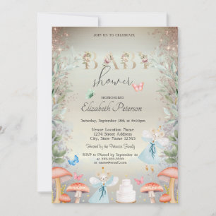 Gouden Glitter Paddenstoelen Baby Muizen Baby Show Kaart