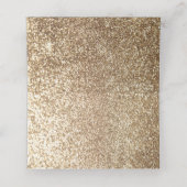 Gouden Glitter Pompoenen Herfst Bruiloft (Binnenkant ongevouwen)