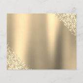 Gouden Glitter Quinceanera RSVP (Achterkant)