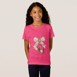 Gouden Glitter Rode Kersen T-shirt