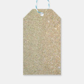 Gouden Glitter Roze Bloemige Bruidsfeest Dank Je Cadeaulabel (Achterkant)