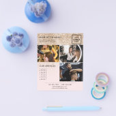 Gouden Glitter Roze Marketing Fotoflyer voor Salon Flyer (Enkel)