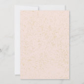 Gouden glitter roze paraplu chique baby sprinkle kaart (Achterkant)