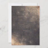 Gouden Glitter | Rustiek land bloemenbruiloft Kaart