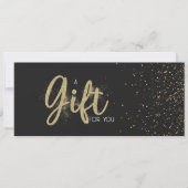Gouden Glitter Salon Store Zakelijk Cadeaubon (Voorkant)
