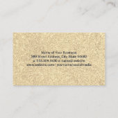 Gouden Glitter Schitter Glamour | Make-upkwasten Visitekaartje (Achterkant)