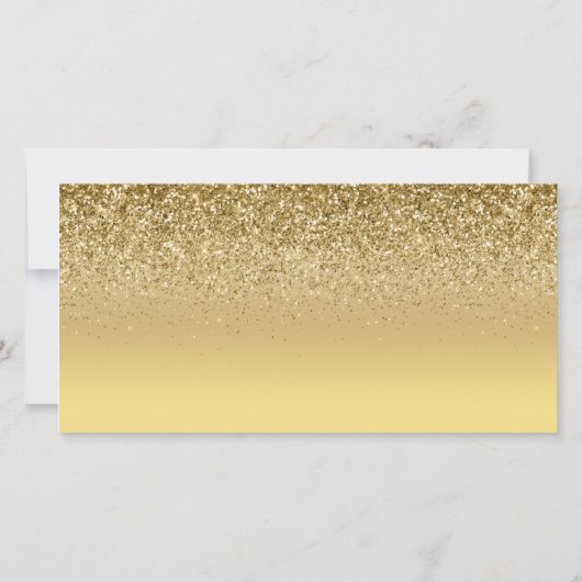 Gouden Glitter Script Logo Zakelijke Cadeaubon (Achterkant)