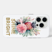 Gouden Glitter Shine Ananas Case-Mate iPhone Case (Achterkant (horizontaal))