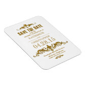 Gouden Glitter  Sla de datum op Magneet (Rechterzijde)