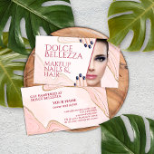 Gouden Glitter Sparkle Blush Roze Marmeren Art Pat Visitekaartje