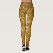Gouden Glitter Sparkle Effect Leggings - Broek (Achterkant)